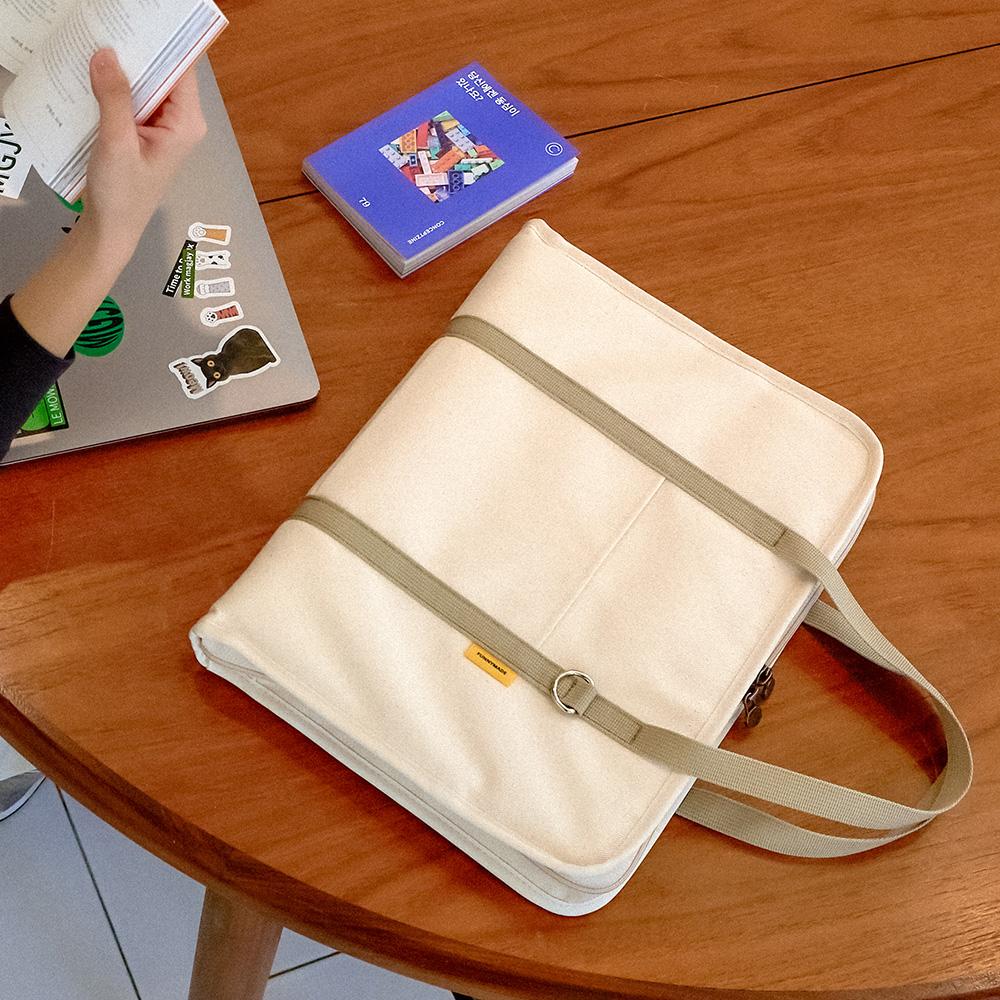 Funnymade Canvas Organizing Storage Ipad + Laptop Bag M [13-14 Inch] 3 Colors