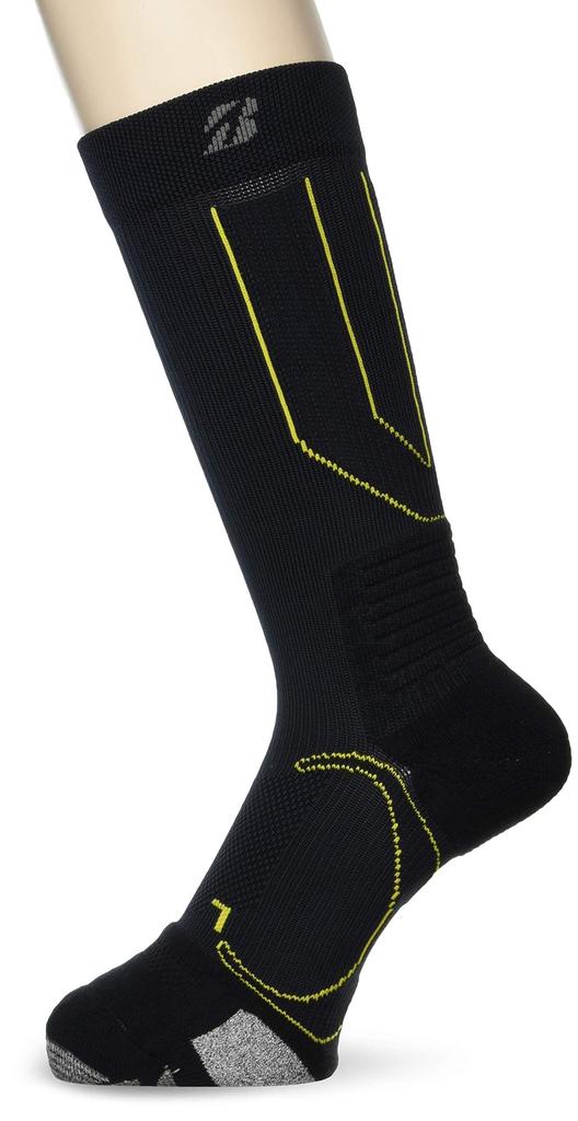 Bridgestone Golf TOUR B 3D Socks Expert SOG911 High Free Size Men's Socks, Black, Japan, (25-27cm)