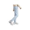 Skechers Sports Lifestyle Series Insulated Dry Woven Elastic Waist Mid-Rise Cuffed Casual Pants Women Bottoms Light-Gray-Blue P424W149-02K5