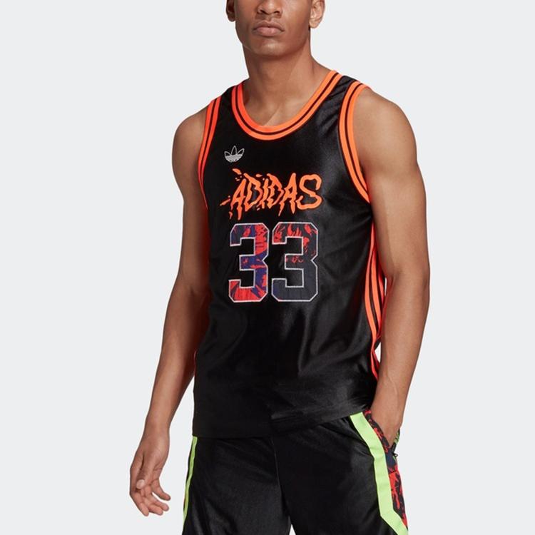 Adidas Originals Trefoil Festive Casual Sleeveless Basketball Training Sports Vest Men Tops Black GJ7765