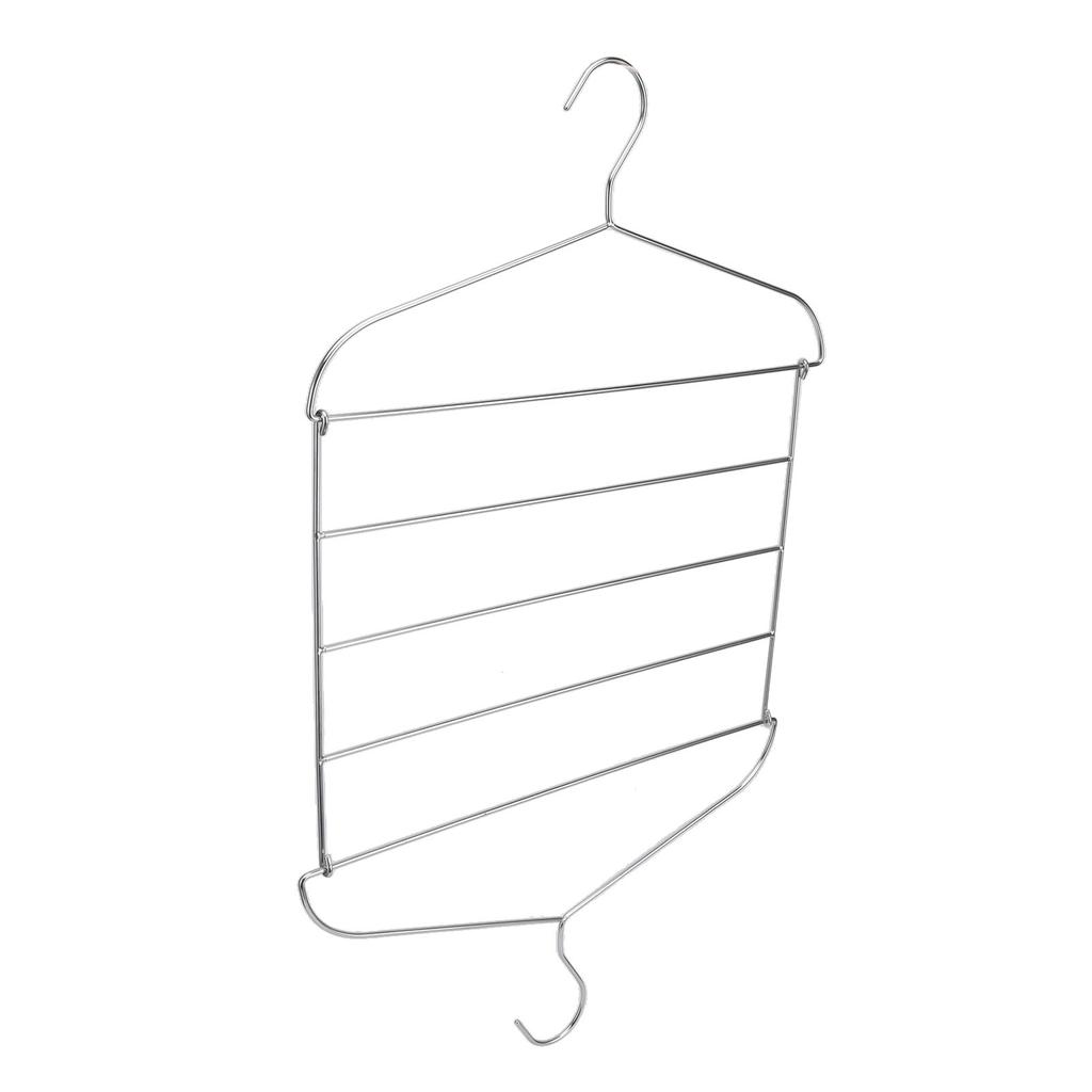 Stainless Steel Magic Pants Hangers Foldable Multifunctional Space Saving Slacks Hangers for Pants