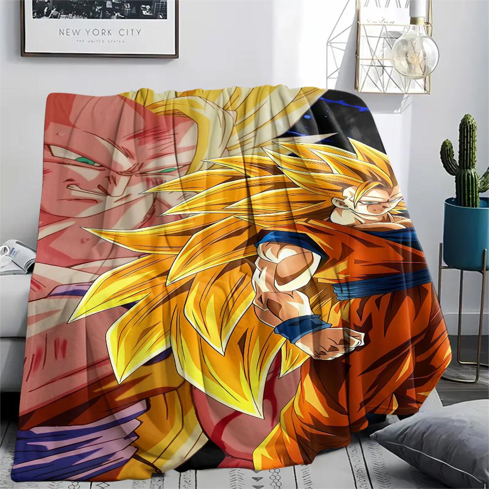 Dragon Ball Characters Print Flannel Blanket,High Quality Comfortable for All Seasons,Home Decor,Warmth and Comfort,Perfect for Christmas Gifts