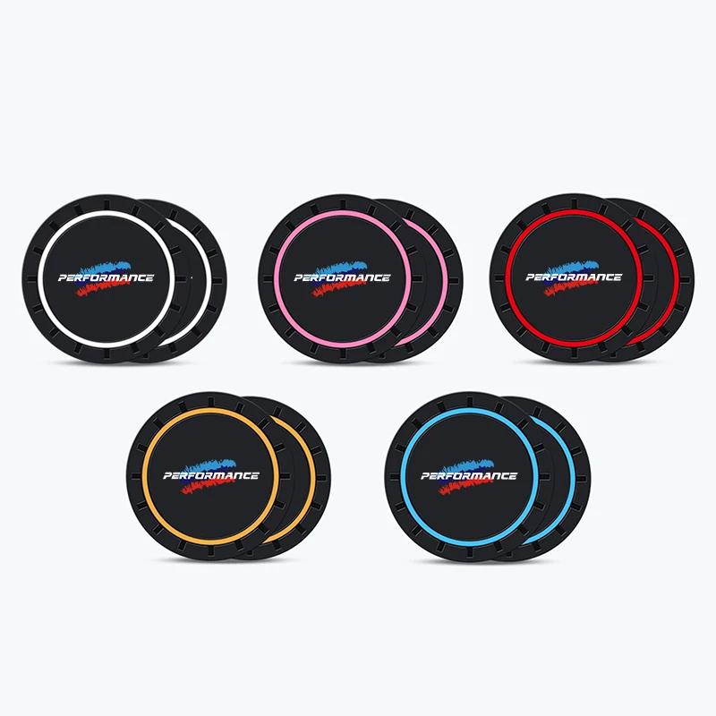LNMAT1 Car Sticker Car Silicone Anti-Slip Pad Coaster Water Cup Holder Mat Accessories For BMW E30 E34 E36 E39 E46 E52 E53 E60 E61 E62