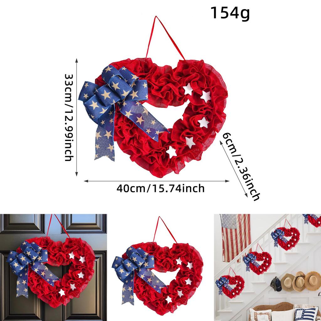 Unabhängigkeitstag Wandbehang Mit Schmetterlingsknoten Herzgirlande Für Wohnkultur