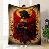 Sacred Heart Jesus Blanket Printed Blanket for Living Room Bed Couch Lunch Break Soft Cozy Blanket for Friend's Festival Gift