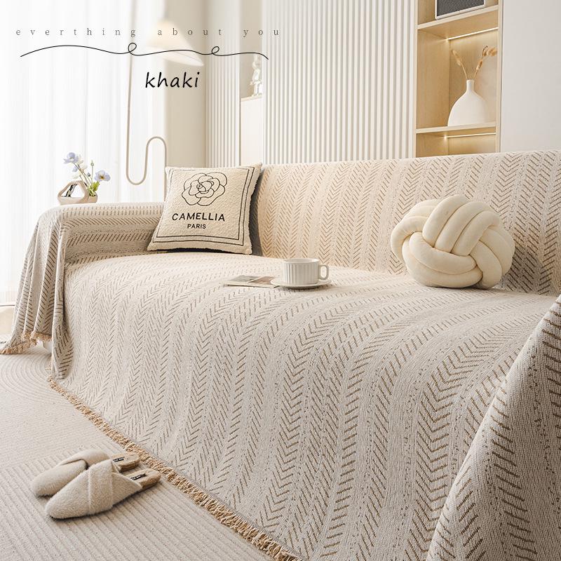 Chenille Minimalist Sofa Cover – Universal Anti-Scratch, All-Season Protector