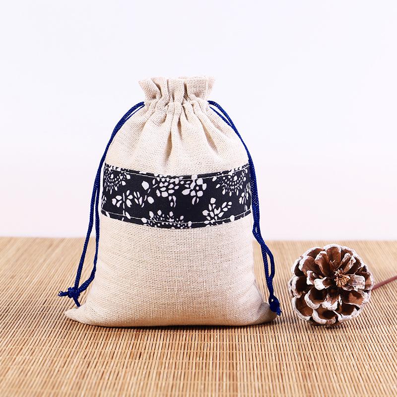 10pcs Blue and White Porcelain Drawstring Bag Mosquito Repellent Packaging Bag Empty Bag Drawstring Bag 10pcs 1014cm 1359₽