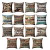 Stylish 18'' Vintage Letter Pillow Case Cushion Cover For Home Office And Sofa Decor
