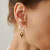 Salircon  New Exquisite Crystal Love Heart Tassel Drop Earring Women Trendy Elegant Piercing Earring Y2K Jewelry Ladies Gift