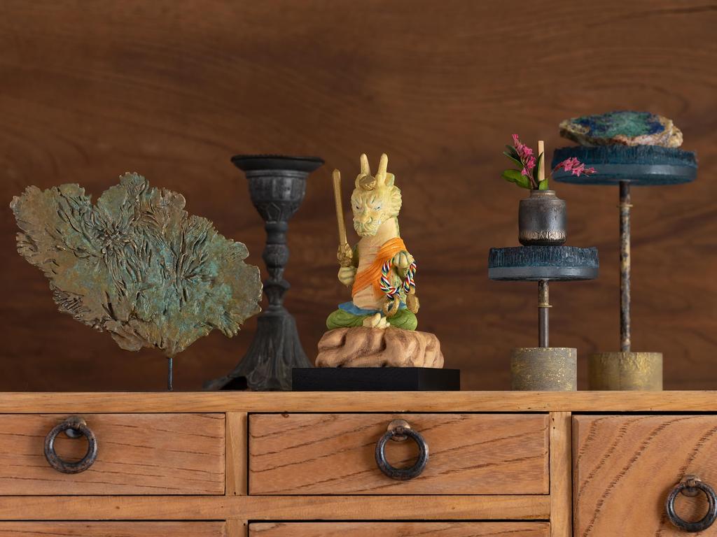 Fudoson Cat Dragon Fudoson Hinoki Guardian deity of those born in the Year of the Wood Buddhist Lucky Ornament Tatsufudouson "Mitsukami Prayer"