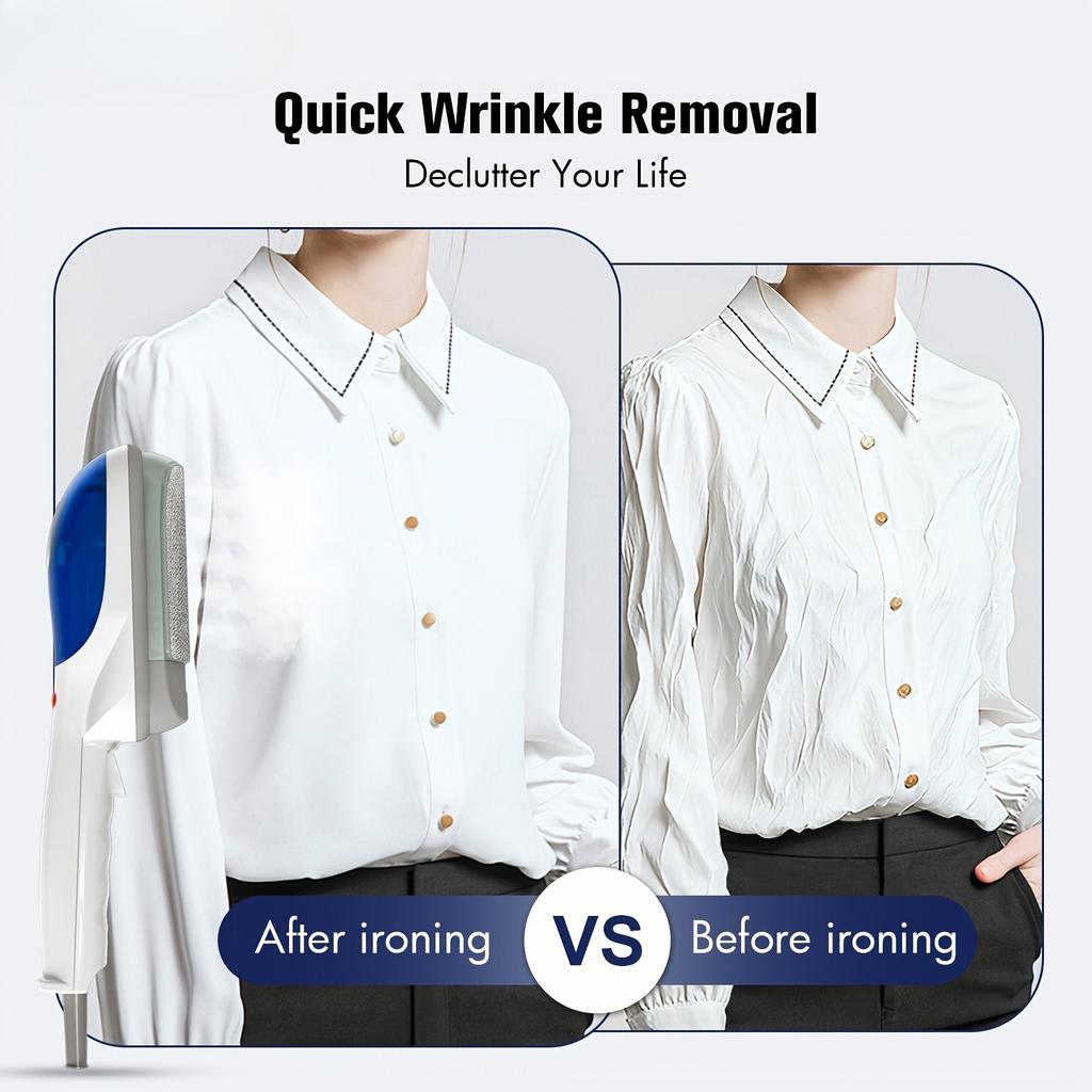 Handheld Steam Iron Portable Steam Wrinkle Remover for Home Office and Travel with Efficient Heating Garment Steamer