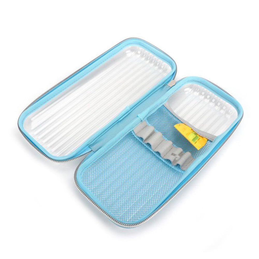 RSINC Art & Brush Storage Organizer | Transparent Makeup, Pencil Case | Stylish Transparent Pencil Box | V Transparent Pencil Case