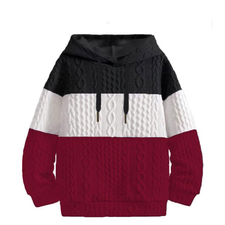 

Осенне-зимний новый мужской модный повседневный вязаный свитер с капюшоном, толстовка S чёрный