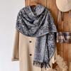 Explosion Imitation Cashmere Scarf Women's Ethnic Style Shawl Cape Thickened Warm Fringed Women's Scarf