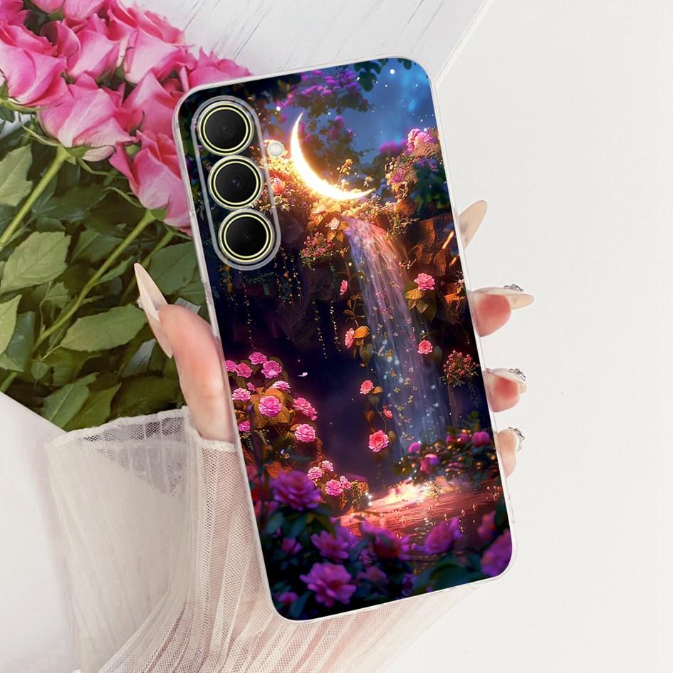 Hülle Für Samsung Galaxy A17 A37 A57 5G Cover Neue Stilvolle Blume Klare Weiche Silikon Handyhülle Für Samsung A 17 A 37 A 57 Stoßfänger