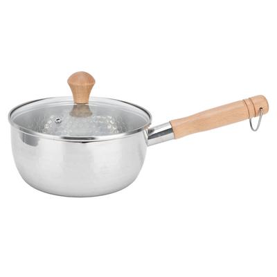 Saucepan Stainless Steel Pot Supplement Food Pot with Single Handle Cover for KitchenSmall