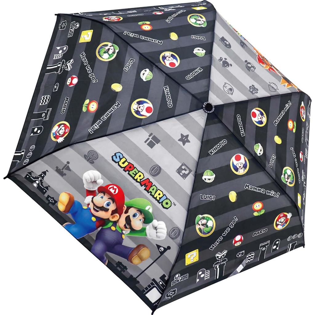 Planning 53cm Folding Umbrella Super Mario Border 90484 J's