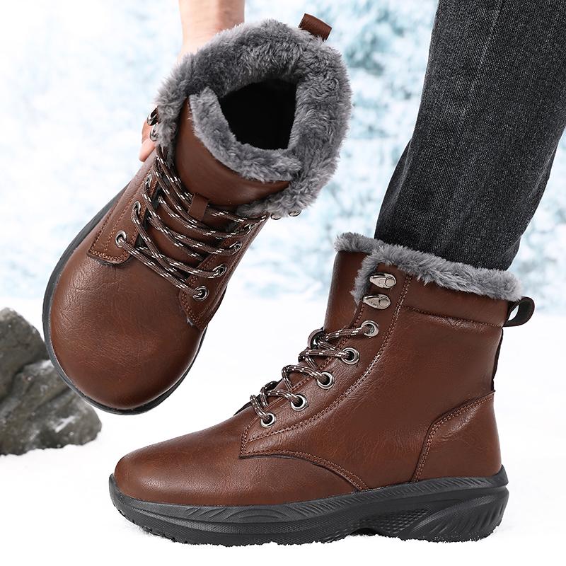 Men Winter Snow Boots for Waterproof Wide Toe Sneakers Super Keep Warm Men's Shoe New Fashion Outdoor Hiking Motorcycle Boots