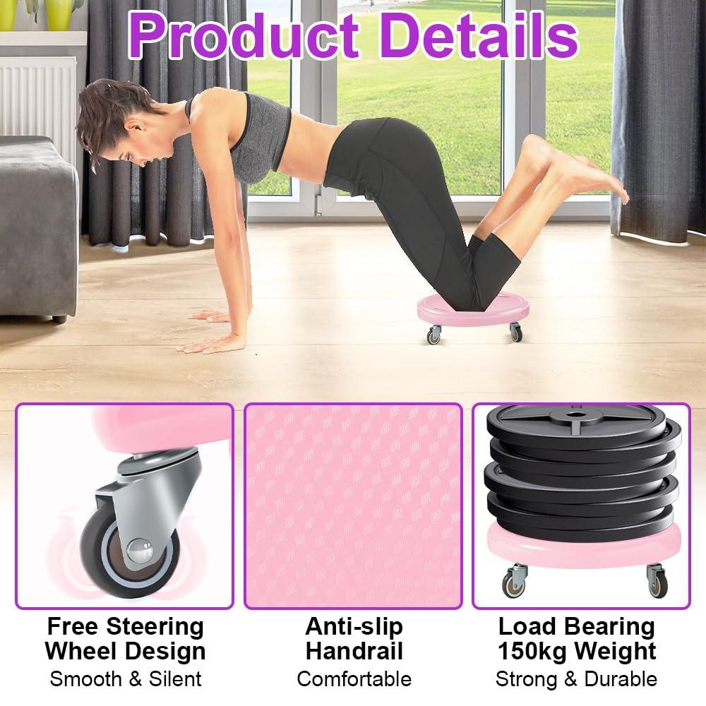 360° Rotating Ab Roller Wheel Multifunctional Abs Trainer High Quality Mute Sliding Plate