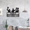 Metal Sports Medal Holder Wall Mount Display Rack Custom Player Name Plate Artistic Home Decor