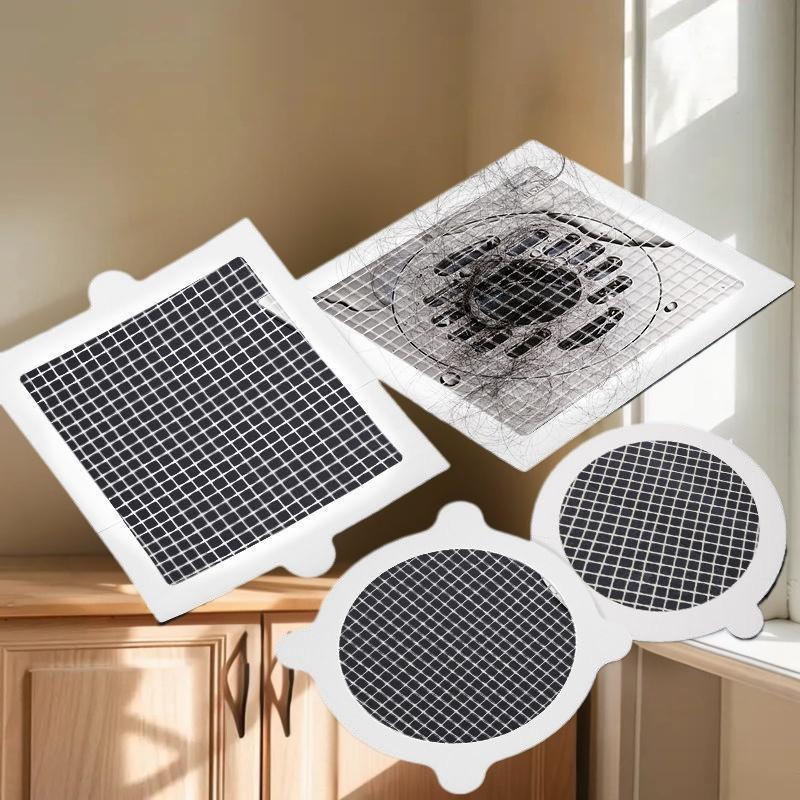 10 stycken Golvbrunnsplåster Engångs Anti-igensättningsfilterplåster Badrumsavlopp Hårfångare Köks- och Badrumsinstrument för Igenklistring