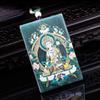 Exquisite High-Ice Grade A Natural Jade Pendant - White Tara Blue Water Design