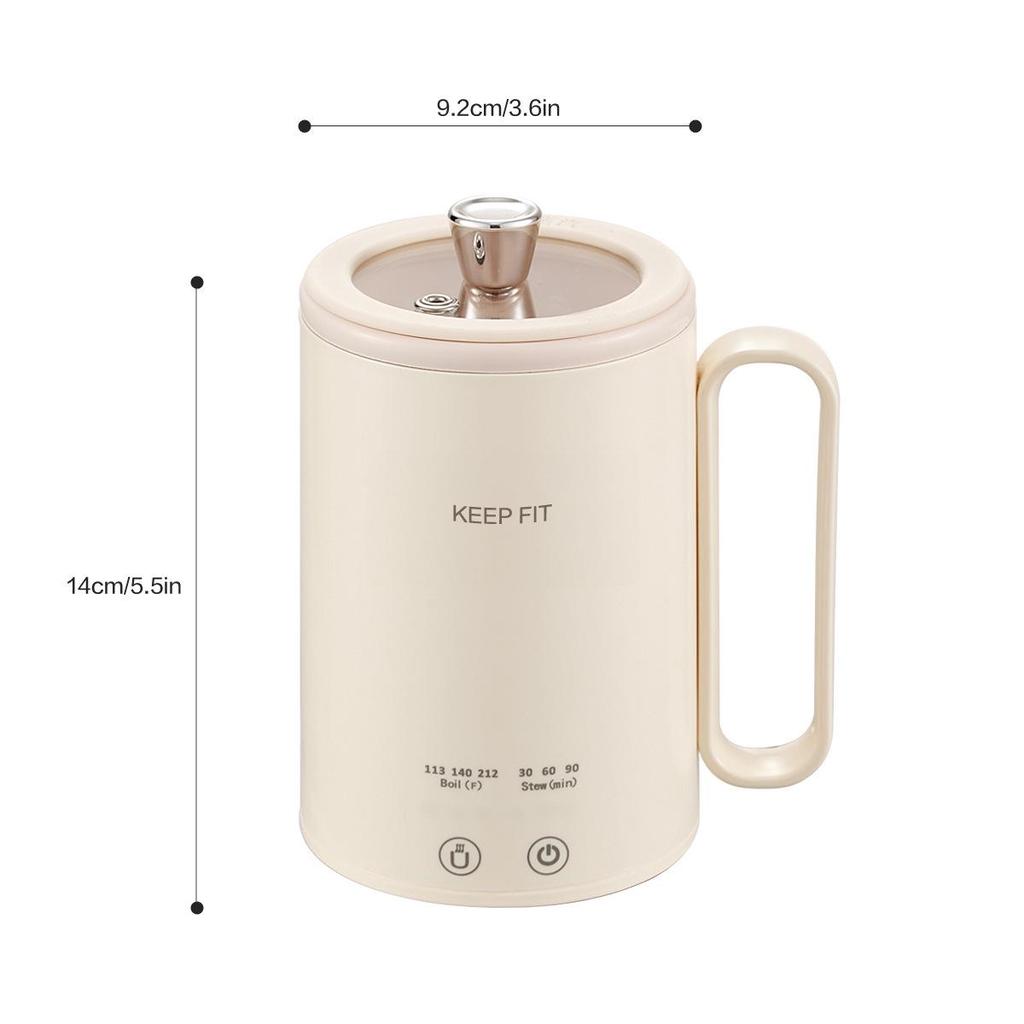 Portable Electric Tea Kettle with Timer and Infuser - All-in-One Stewing and Boiling Cup
