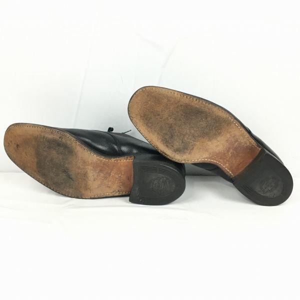 1970s Vintage FLORSHEIM U-Tip Business Shoes Black Wide 9.5EEE 27.5 Men's(USED)