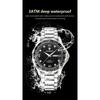 POEDAGAR Fashion Luxury Man Clock Waterproof Luminous Date Week Wristwatch Stainless Steel Quartz Business Watches for Men