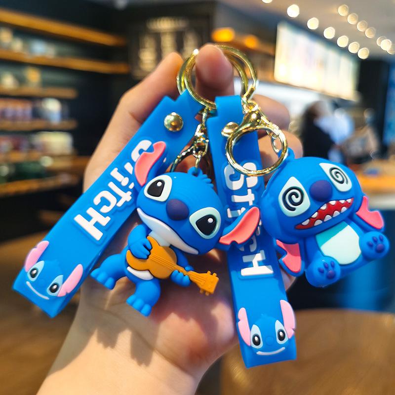Stitch Keychain Cartoon Cute Doll Machine Small Student Gift Car Children's Day Keychain Ring Fashion Personalized Gifts Y2k