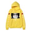 Anime Naruto Itachi Uchiha Hoodie Double Sleeve Akatsuki Cloud & Symbol Print Sharingan Character Front Print Pullover Sweatshirt Men Women Streetwear