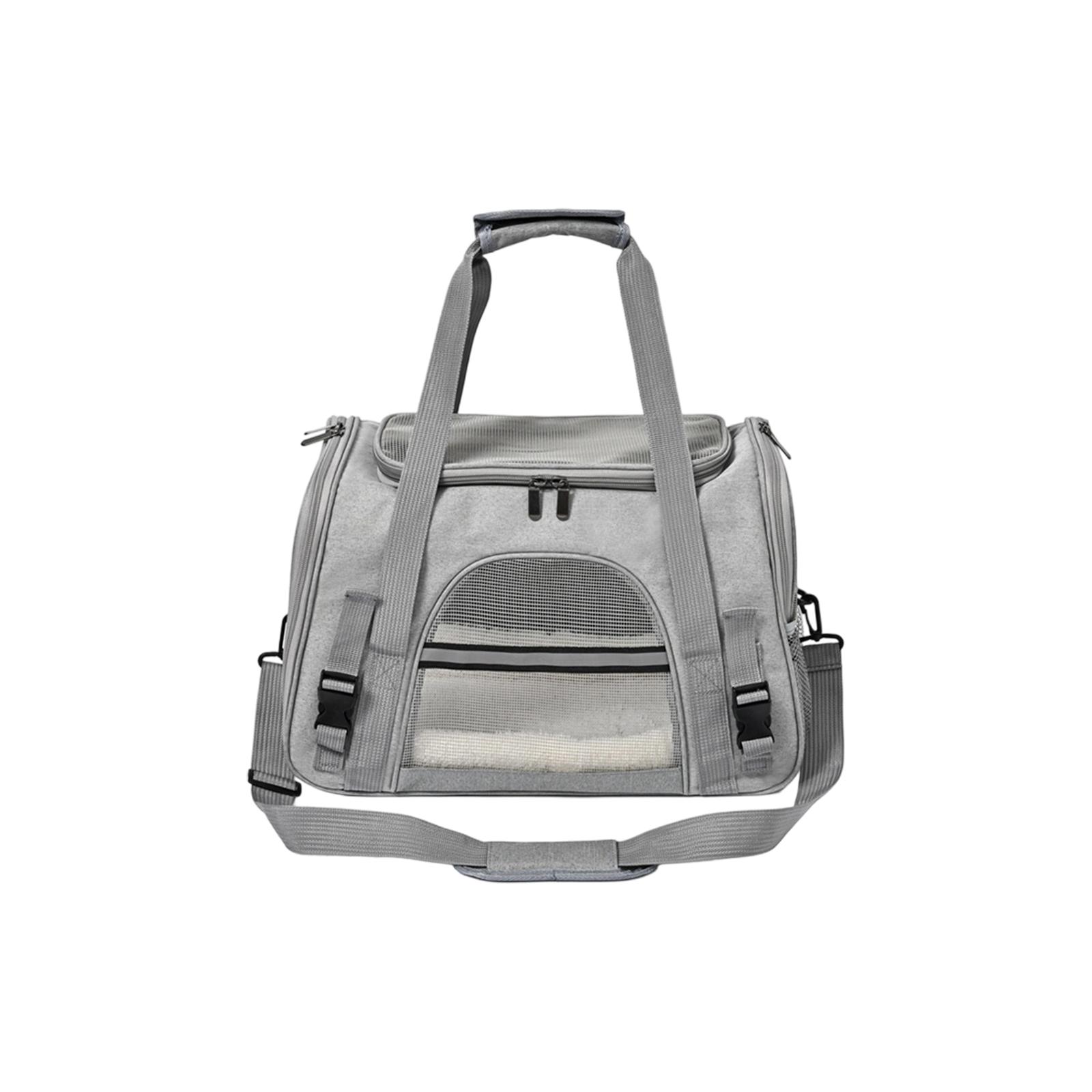 

Портативная переноска для питомцев для путешествий, ручная, на одно плечо или через плечо, складная, дышащая, прозрачная сумка для питомцев для кошек и собак One Size