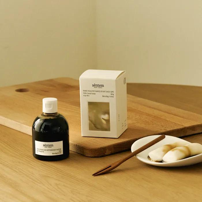 Honey Gift Set 1 Pack with Card 6-flavor Blend: Apple Cinnamon Ginseng Green Tea Ginger Sesame Mugwort Tangerine