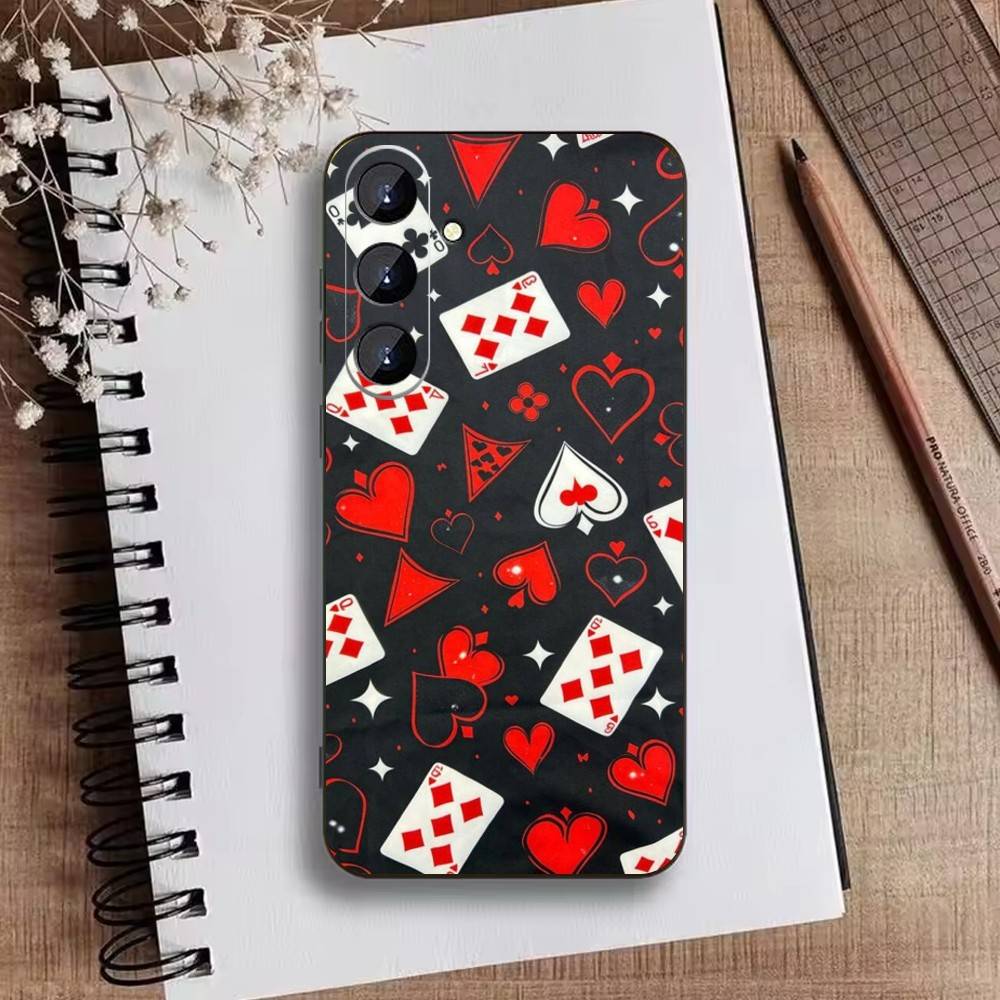 Gothic Dark Sweetheart Phone Case For Samsung Galaxy A73,21,22,32,71,53,52,51,80,5G Soft Black Cover
