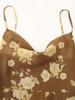 2025 Spring Women's European & American Double-Layer Ruffle Chiffon Cowl Neck Spaghetti Strap Dress