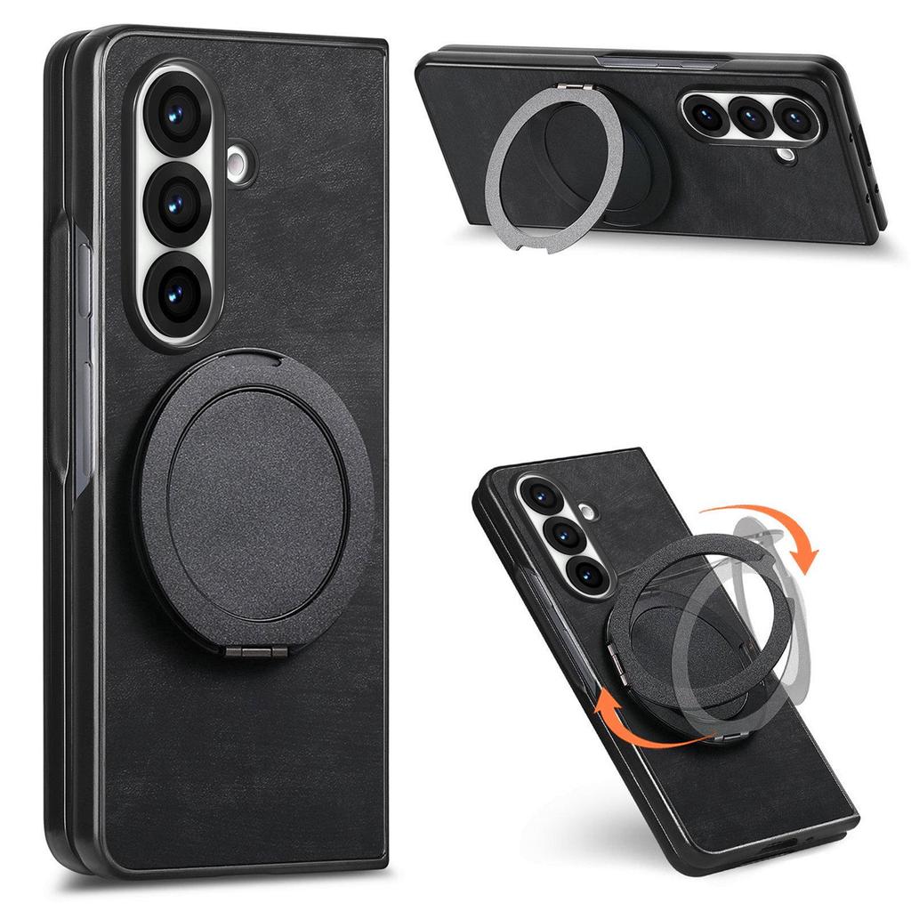 Skórzany portfel etui Galaxy Z Fold6 z miejscem na karty dla Samsung Z Fold7 - Wielofunkcyjne składane etui ochronne