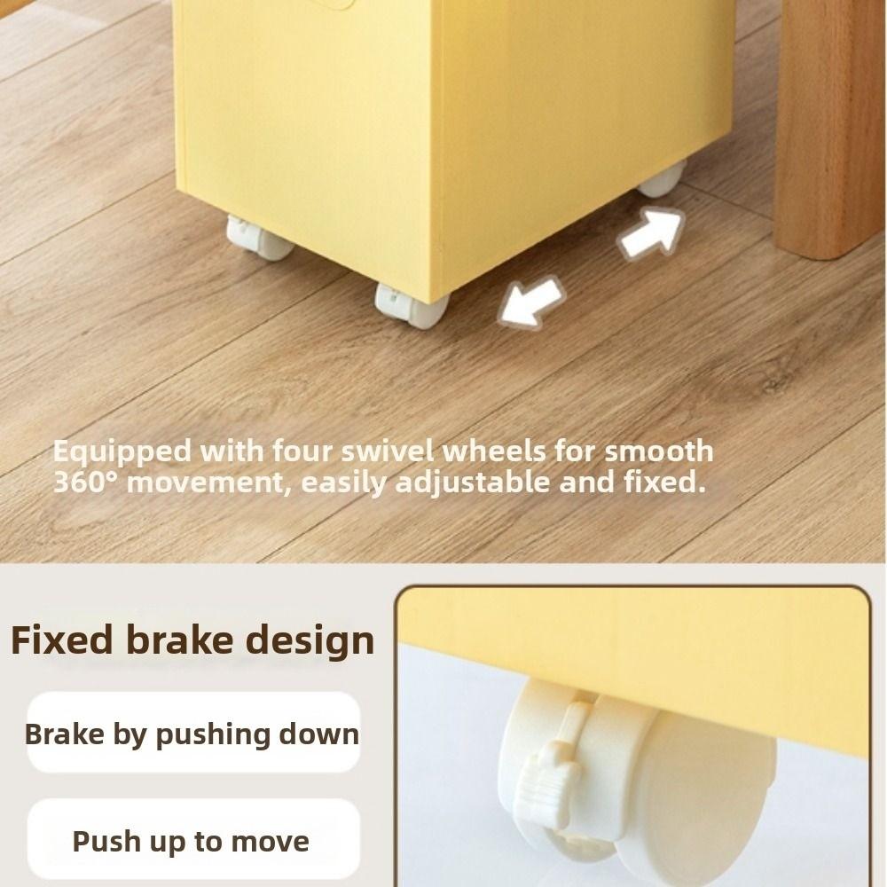 with Pulley Wheels Book Sorting Box Stackable Storage Organizer Clothes Storage Box  Student Desk