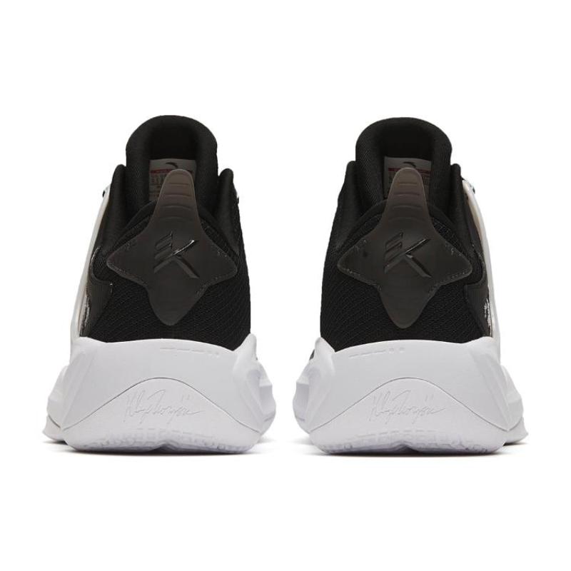Anta Light Cavalry 8 Comfortable Abrasion Resistant Breathable Low top Basketball Shoes Men's Black White Sneakers 112321603-3