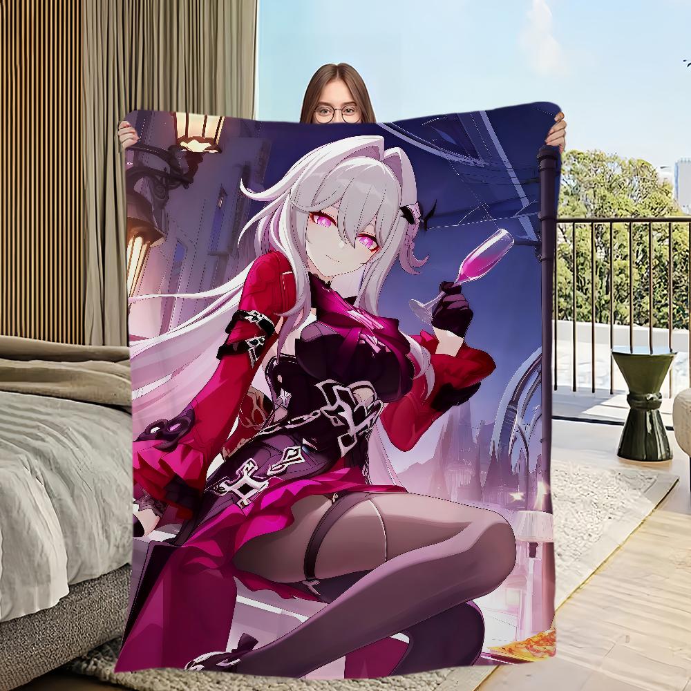 Honkai Impact 3rd Thelema fanart Flannel warm comfort soft plush blanket sofa living room hogar office bedroom travel gift home