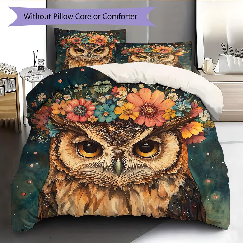 Animal  Pattern Bedding Quilt Set Quilt Cover Pillowcase Home Decoration  Gift (1 * duvet cover + 2 * pillowcase, without core)