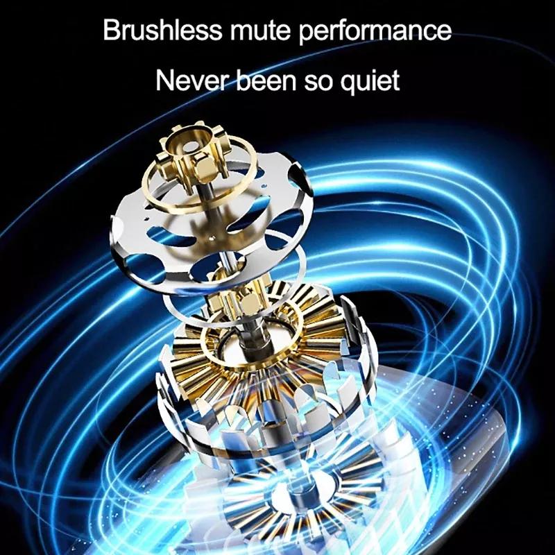 4000mAh Portable Outdoor Sports Mini Air Cooling Small Neck Fan USB Large Wind Powered Wireless Bladeless Neck Fan