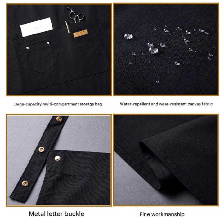 Oil Resistant Quick Clean Apron Adjustable Triple Button Design For Kitchen Gardening And DIY