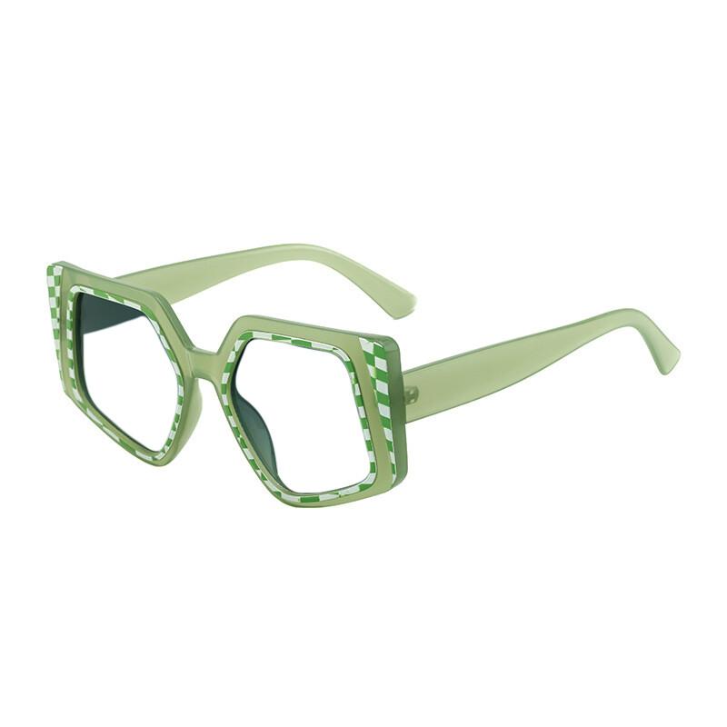 

Unique Black White Irregular Square Reading Glasses Women Fashion Computer Spectacle Eyewears Goggles Thick Frames Glasses No Blue Light 0