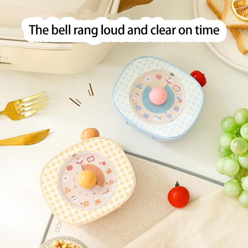 Portable Visual Rotating Timer Quiet Count Down Clock For Study Kitchen Cooking Use Time Management Device