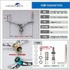HEIGHTEN Reel Handle for Shimano and Daiwa Universal Spinning Reels Dark Gray 80/92/95/98/110mm (No Knob) (110mm - (22STELLA/23AIRITY)) (103)