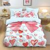 Ladies' Gift Pink Bedding Set Soft Comforter Cover With 1/2pcs Pillow Shams For Kids Adults Microfiber Cute Bow Love Quilt Cover