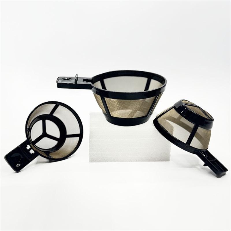 4 Stück Wiederverwendbarer Kaffeefilterkorb Metall Kaffeefilterkorb Sieb Hergestellt für Große Aromaextraktion