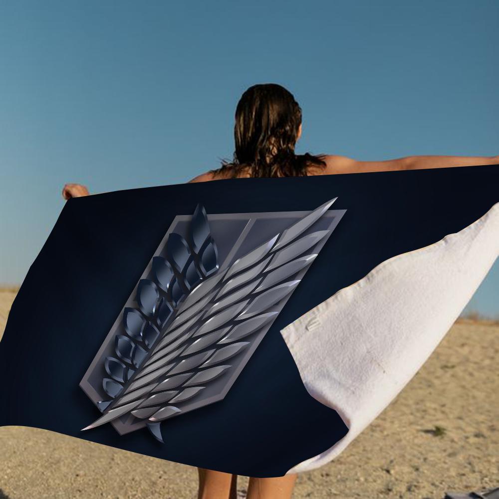 Anime A-Attack On T-Titan Microfiber Beach Towel Absorbent Quick Dry Soft Yoga Swimming Resort Mountain Climbing Towel