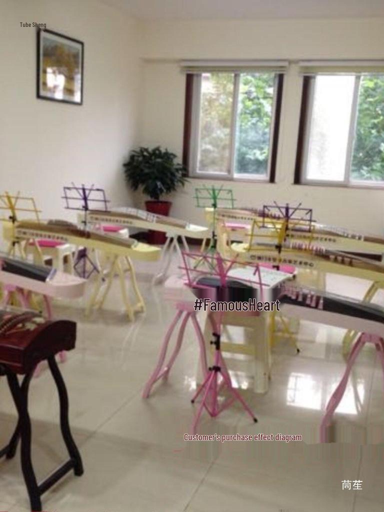 Adjustable Portable Music Stand for Instruments: Piano, Guzheng, Ukulele, Erhu, Guitar. Desktop & Vertical Folding Design.