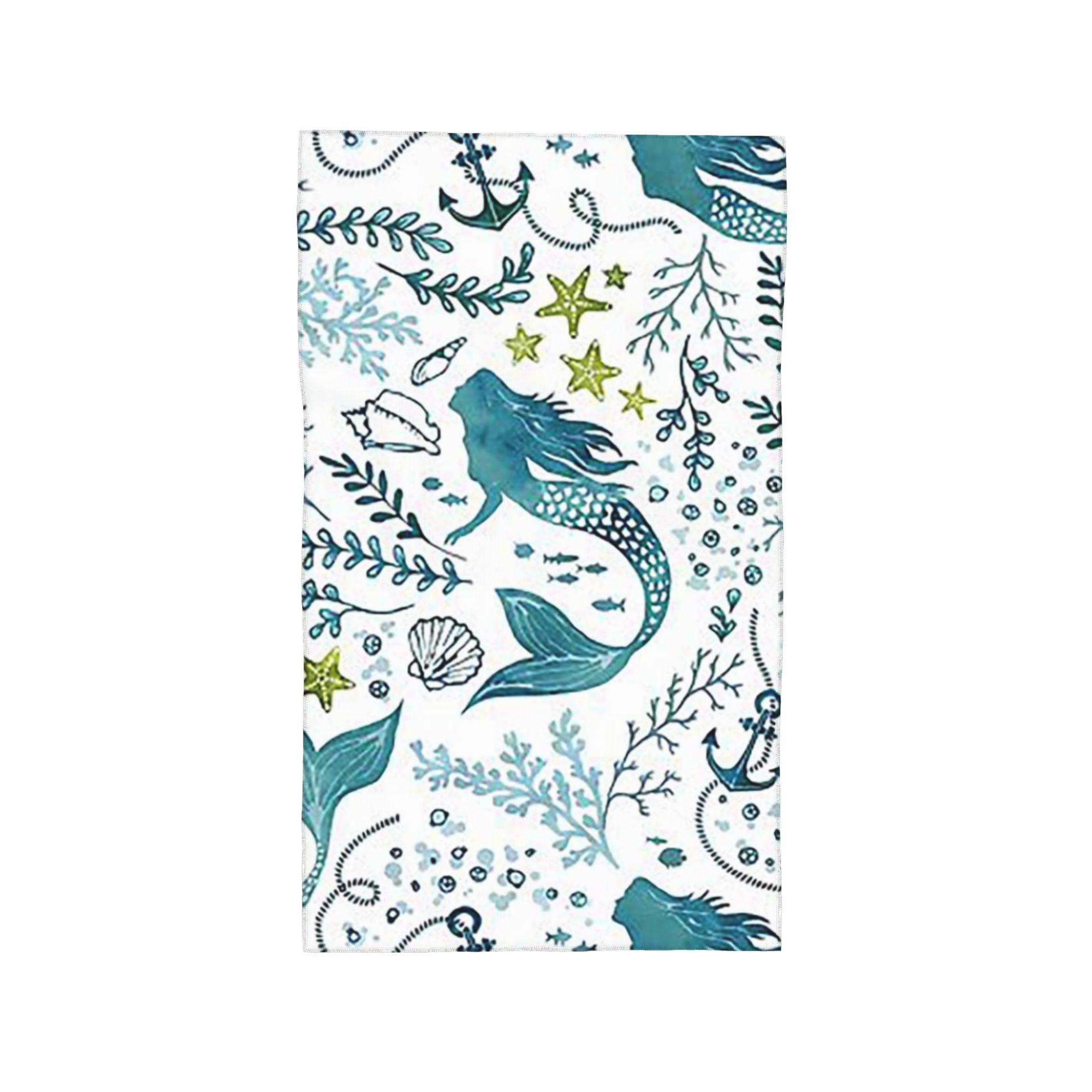 

Mermaid ocean light Soft Face Towel Quick Dry Pool Bath Cotton Towels Absorbent W40*H60(CM)